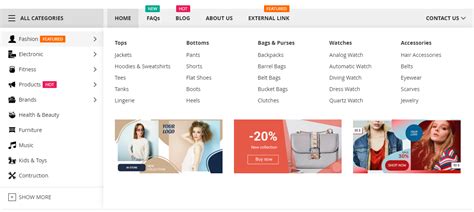 Magento 2 Mega Menu Extension by BZOTech .